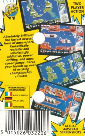 Championship Jet Ski Simulator (UK) (1989) box cover back